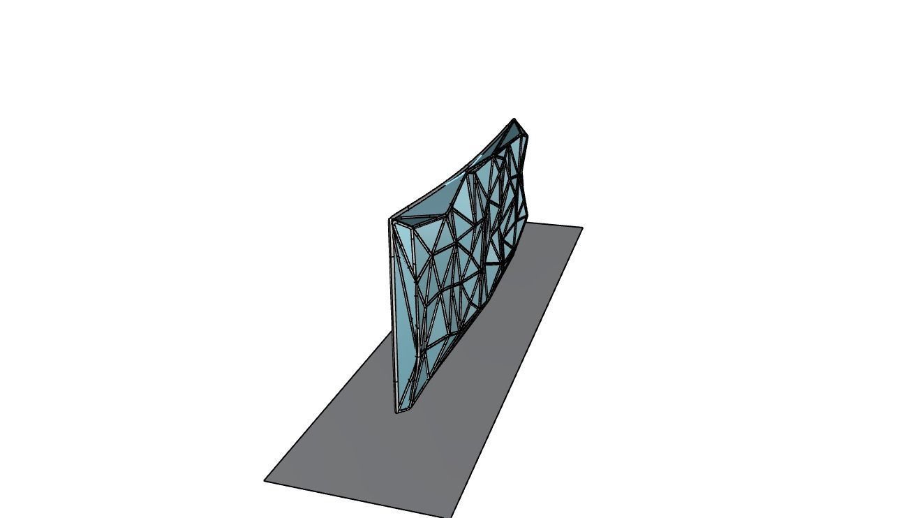 Triangulated Wall random points v3 3D model_31