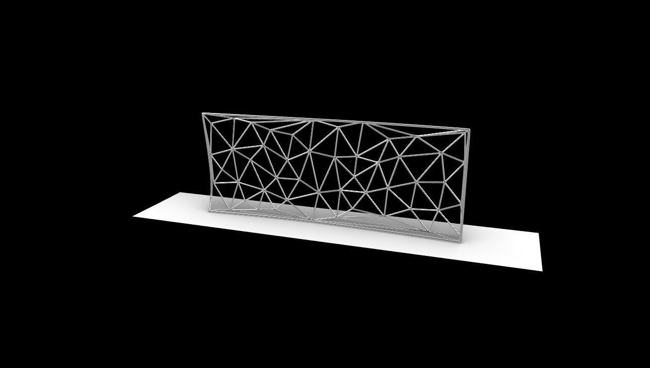 Triangulated Wall random points v3 3D model_5