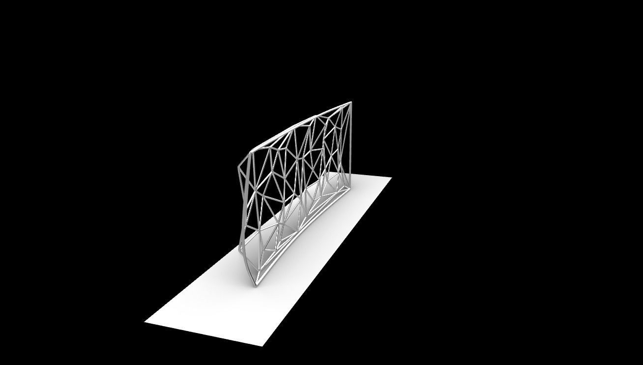 Triangulated Wall random points v3 3D model_19