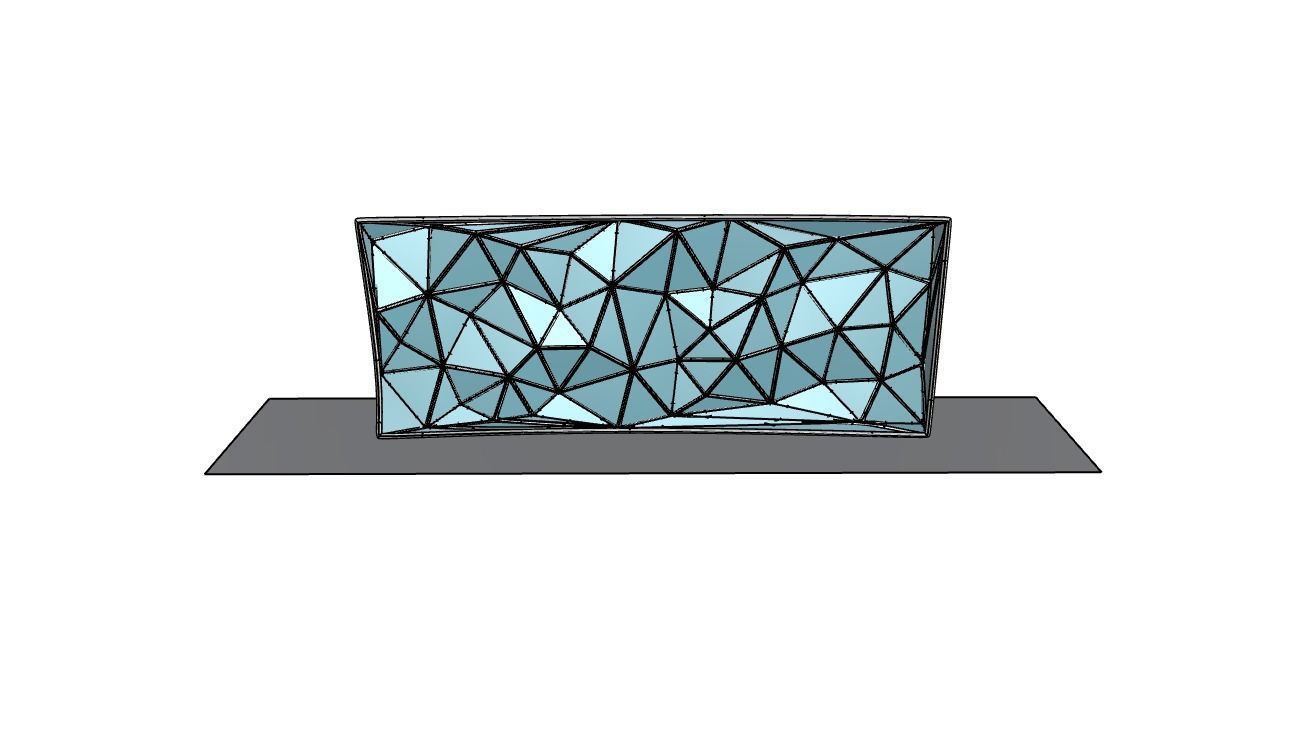Triangulated Wall random points v3 3D model_25