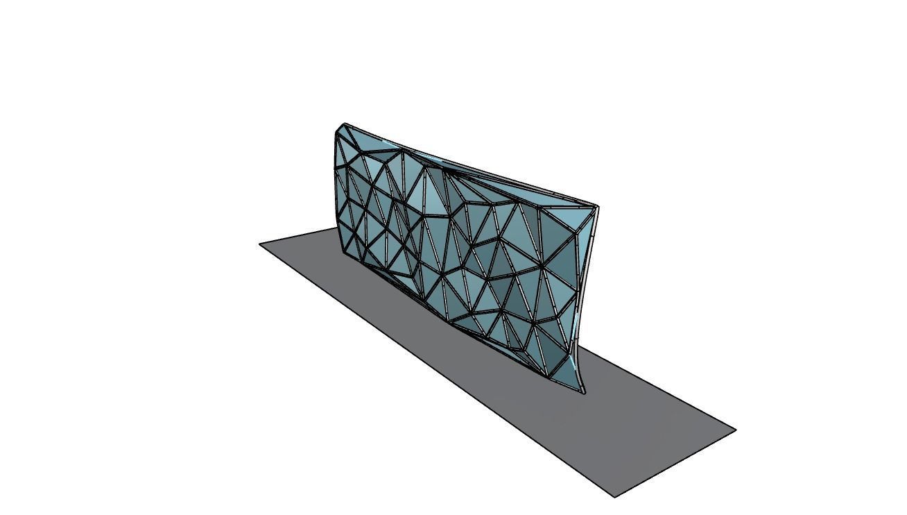 Triangulated Wall random points v3 3D model_37
