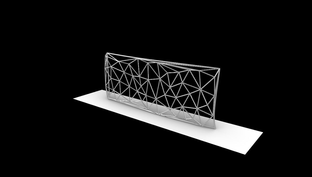 Triangulated Wall random points v3 3D model_15