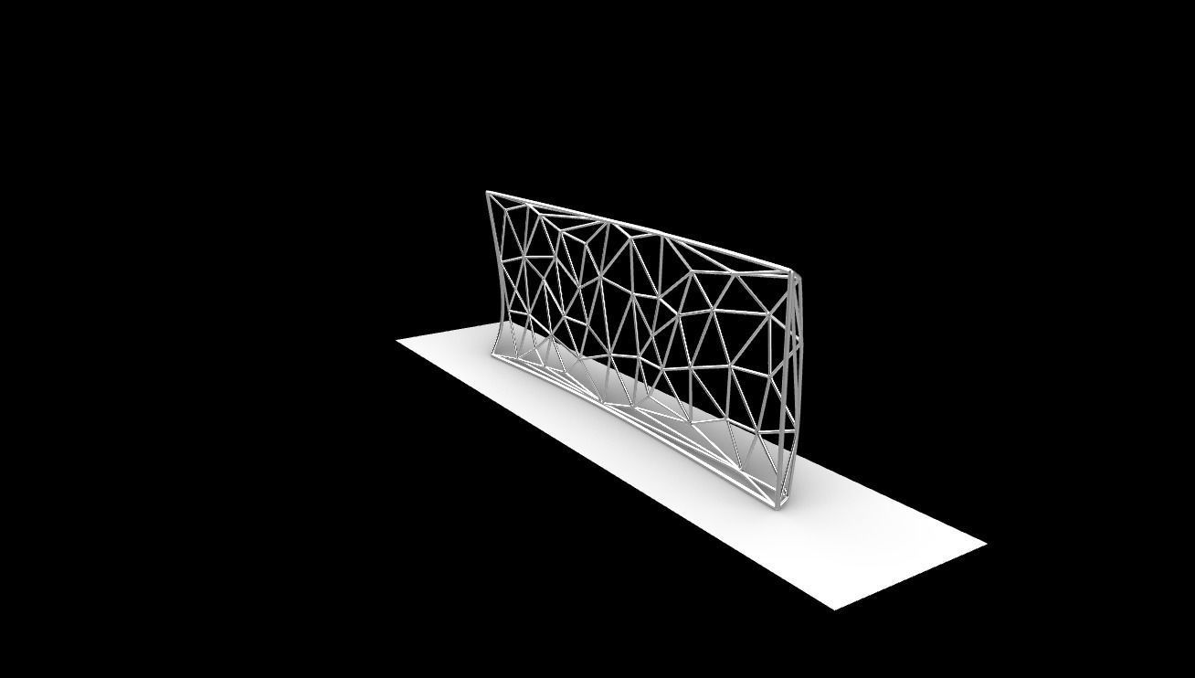 Triangulated Wall random points v3 3D model_7