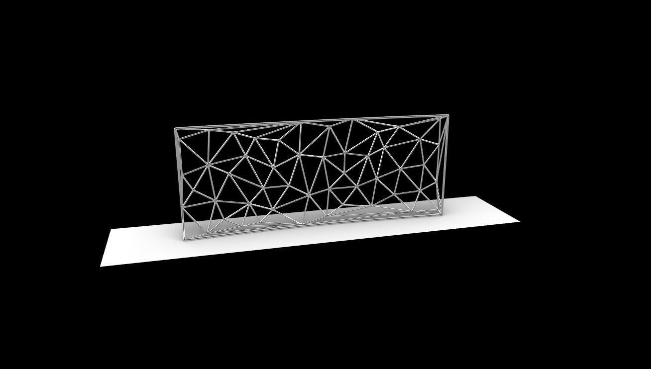 Triangulated Wall random points v3 3D model_3