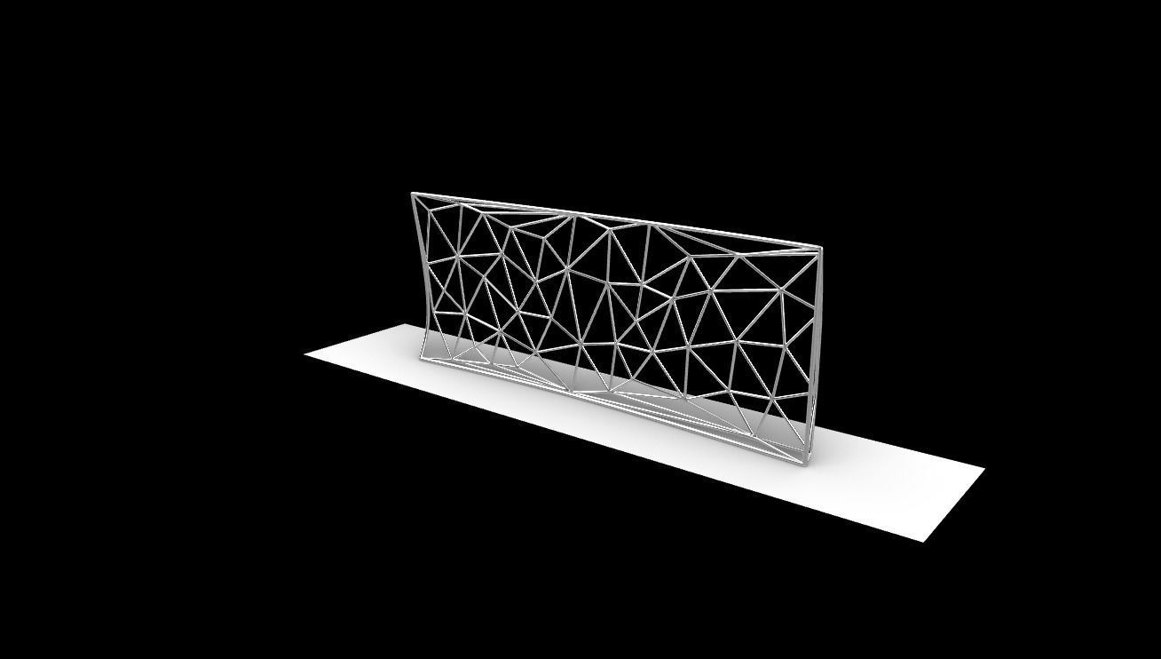 Triangulated Wall random points v3 3D model_6