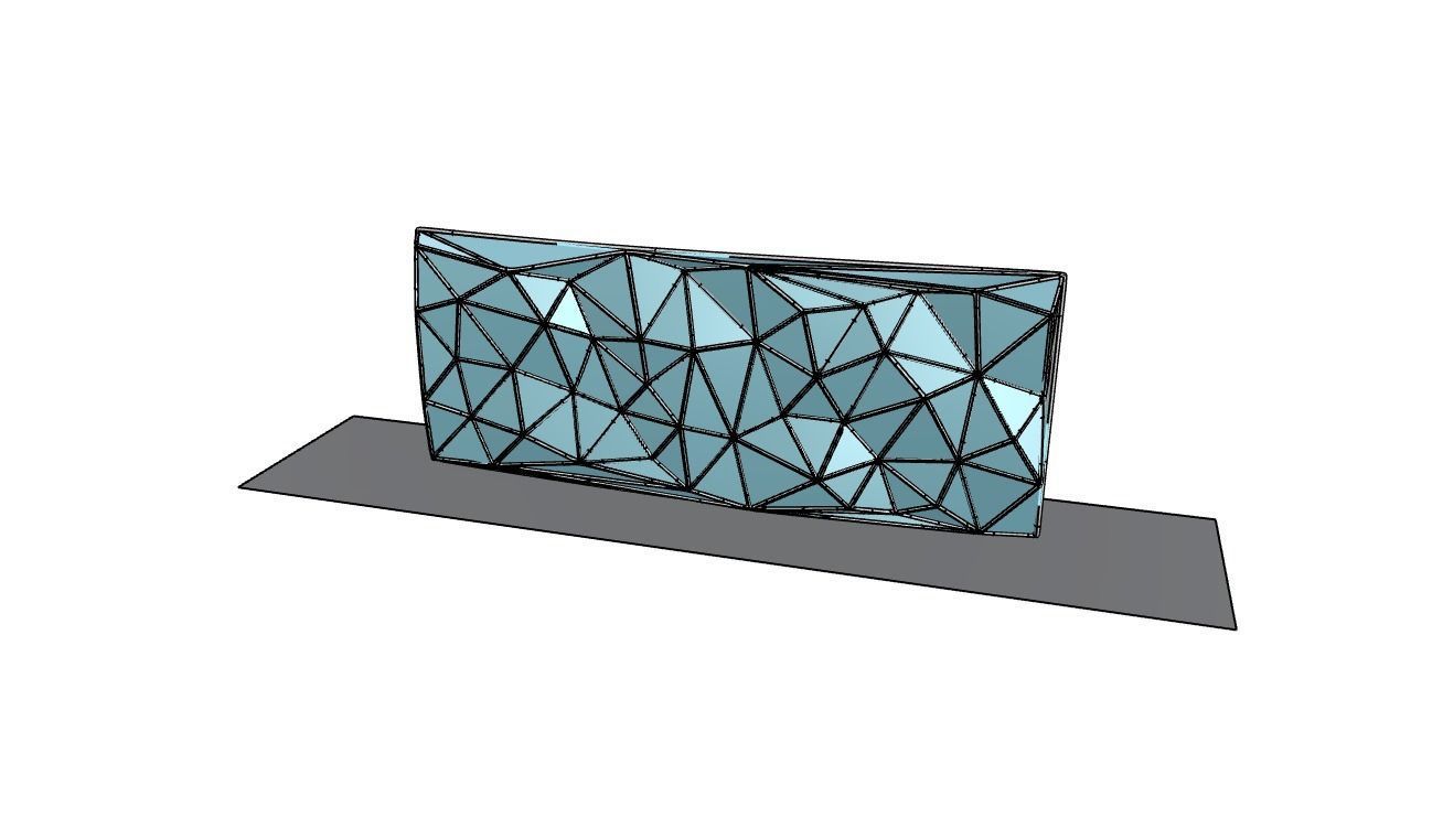 Triangulated Wall random points v3 3D model_35