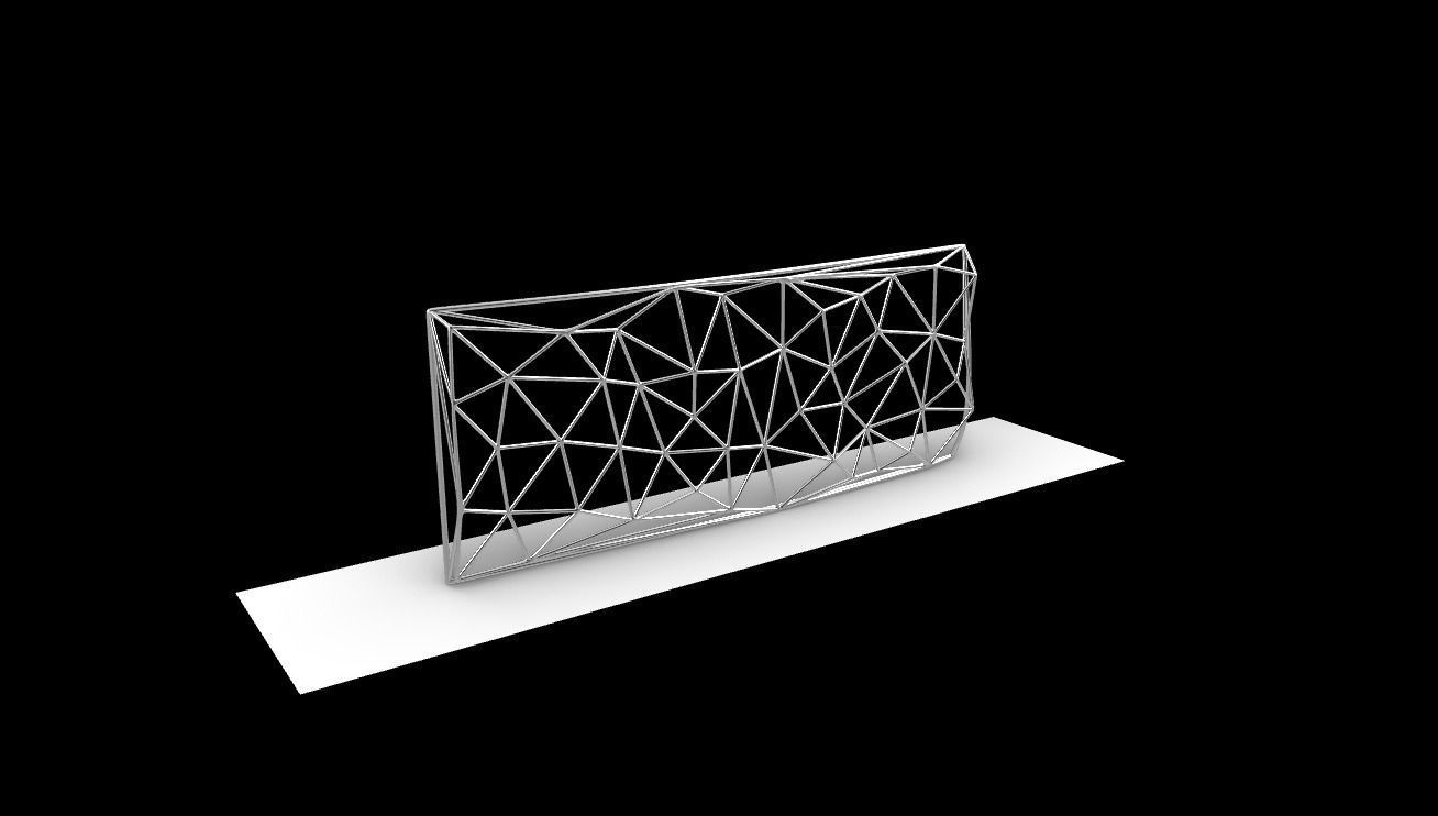 Triangulated Wall random points v3 3D model_12