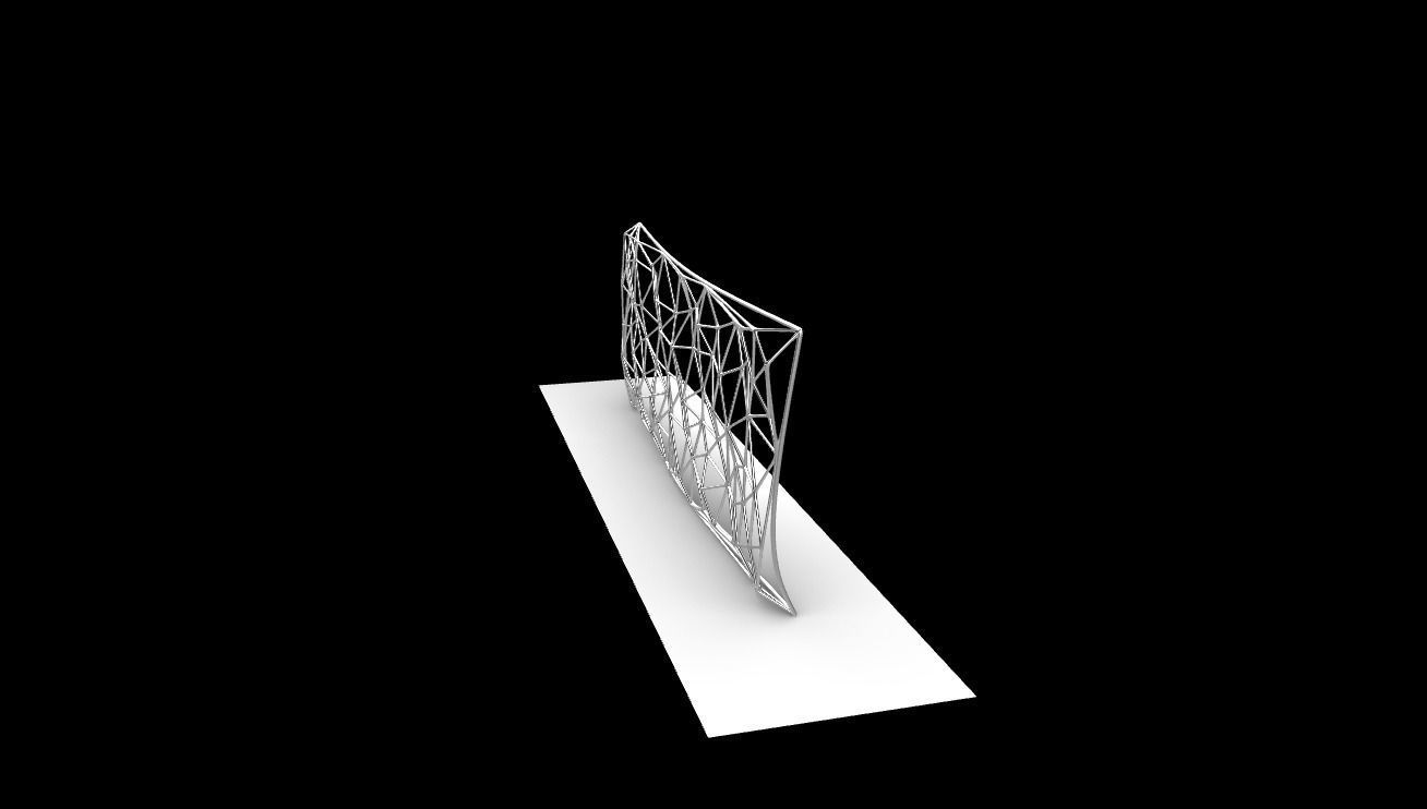 Triangulated Wall random points v5 3D model_15