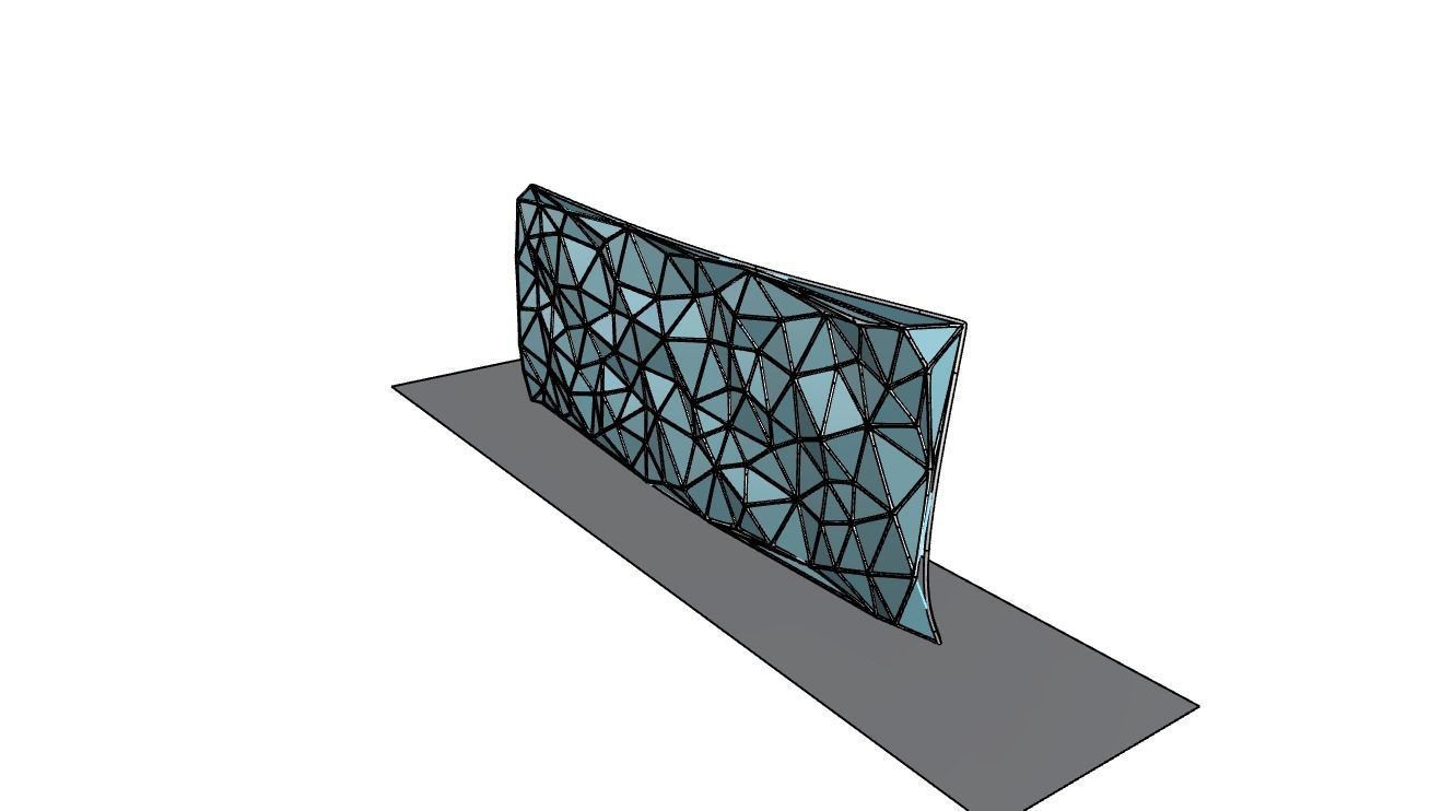 Triangulated Wall random points v5 3D model_25