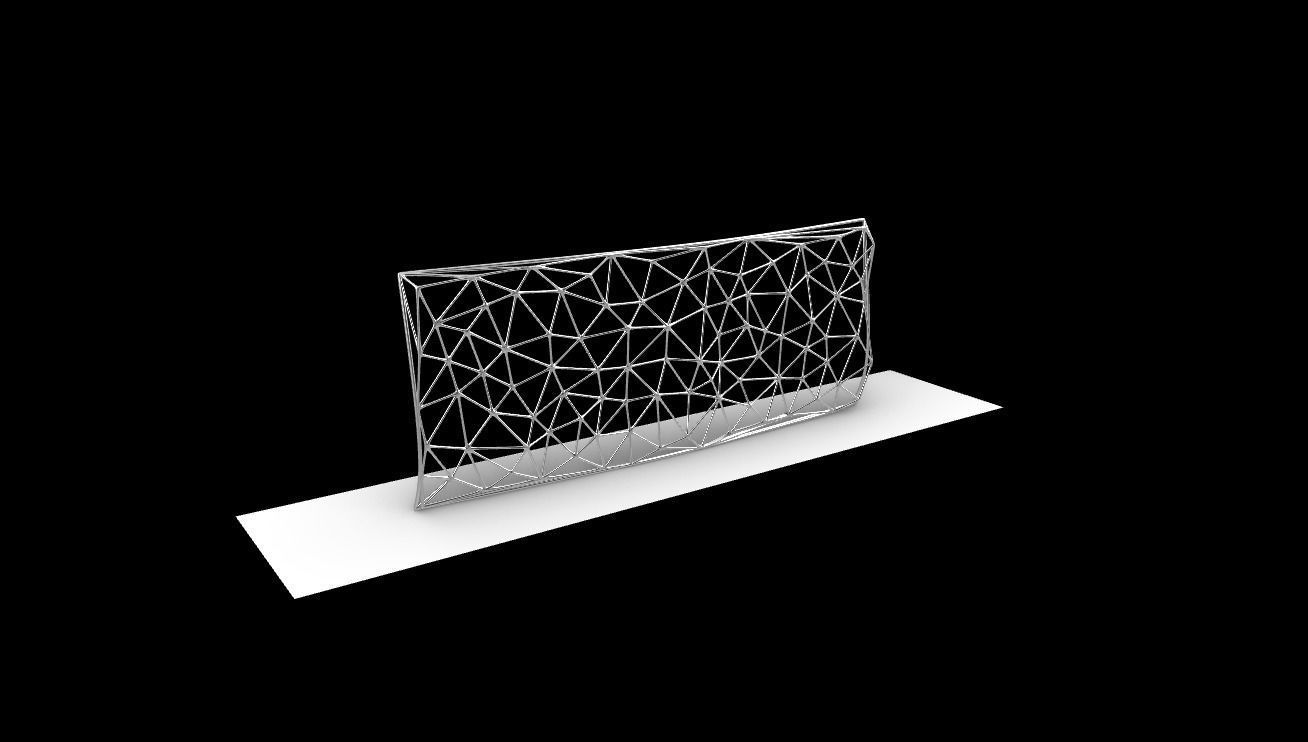 Triangulated Wall random points v5 3D model_10