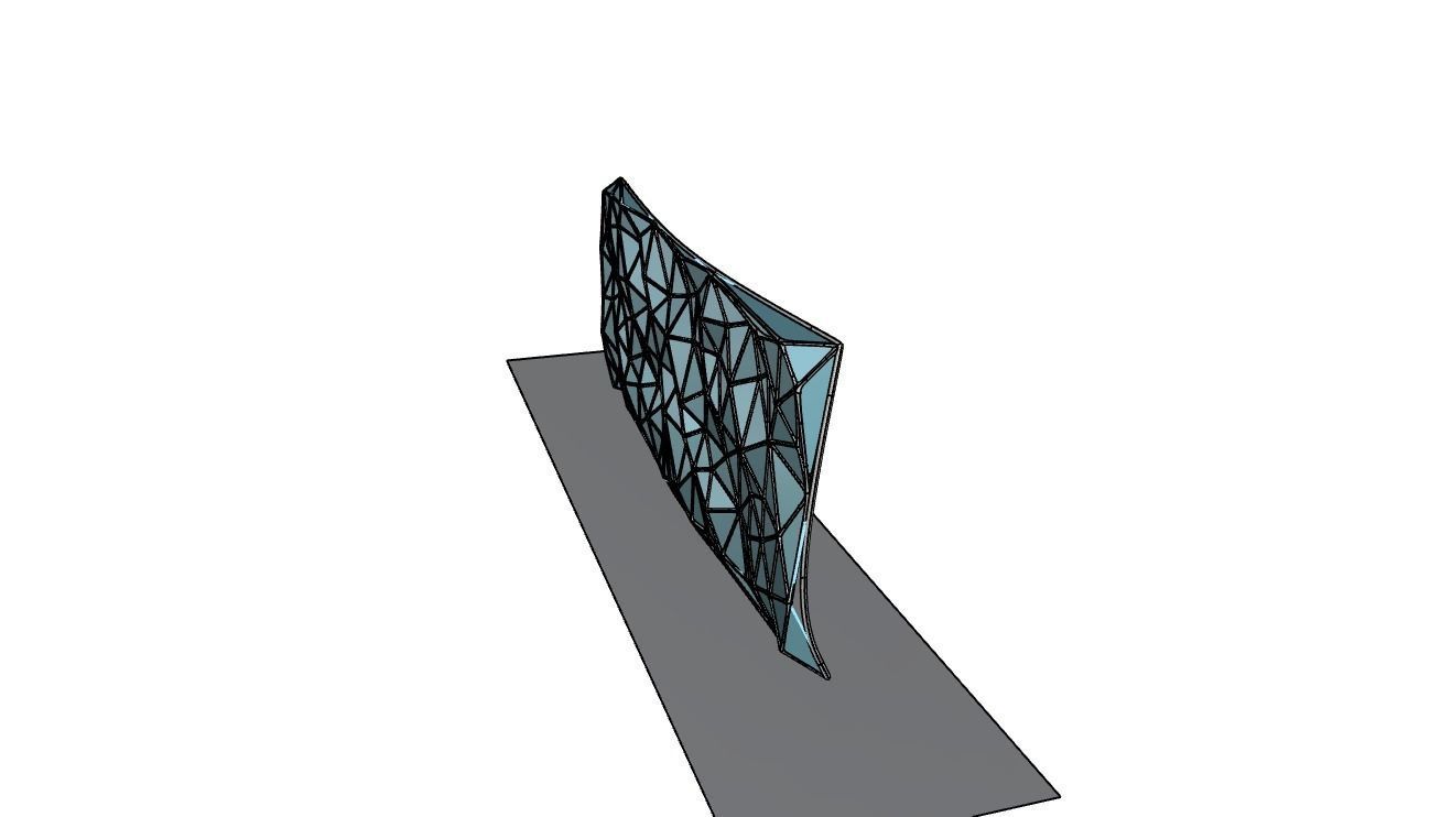 Triangulated Wall random points v5 3D model_26