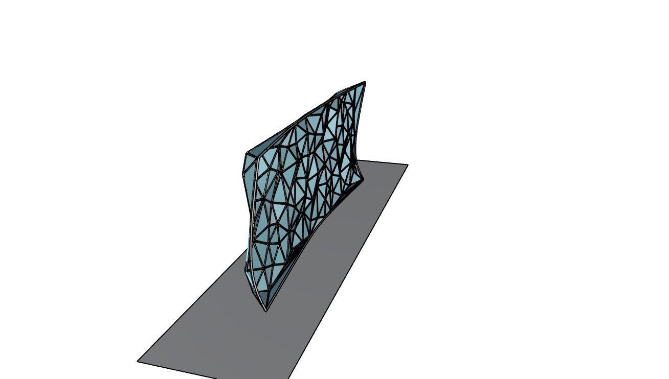 Triangulated Wall random points v5 3D model_28