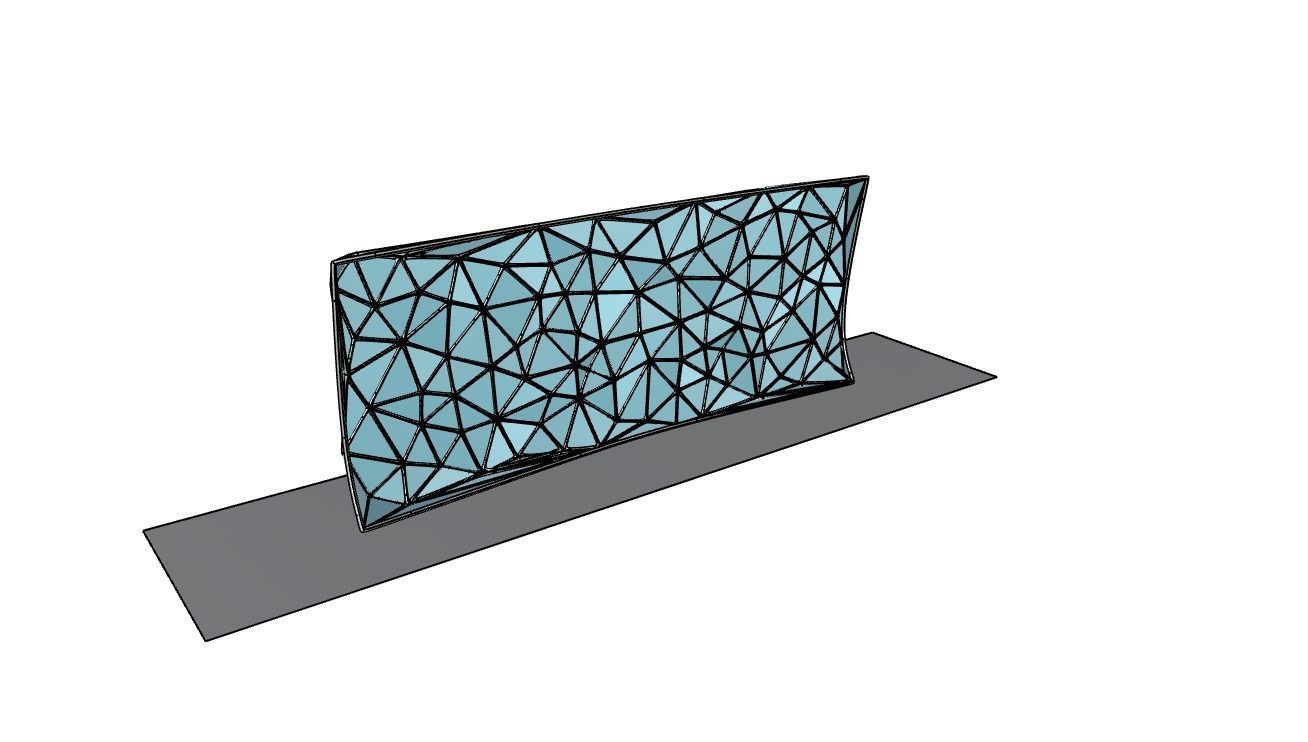 Triangulated Wall random points v5 3D model_30