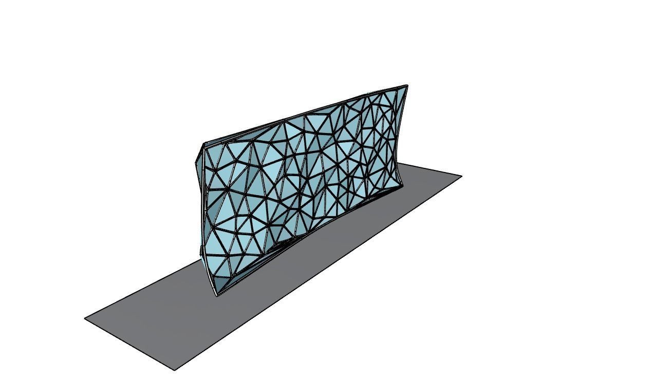 Triangulated Wall random points v5 3D model_29