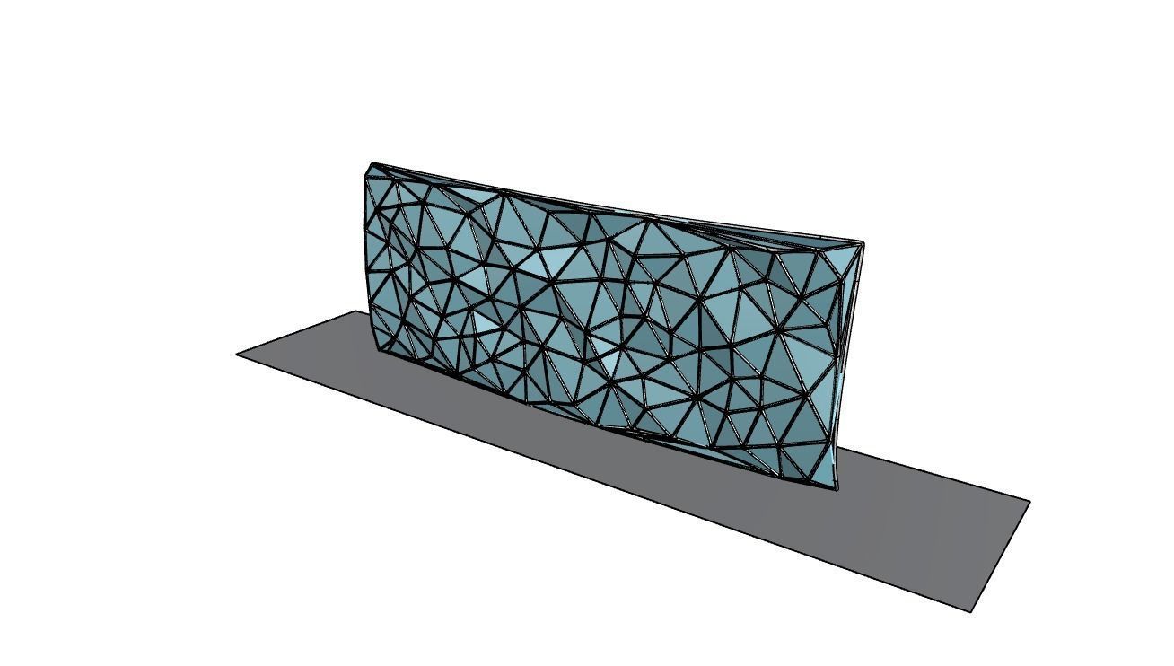 Triangulated Wall random points v5 3D model_24