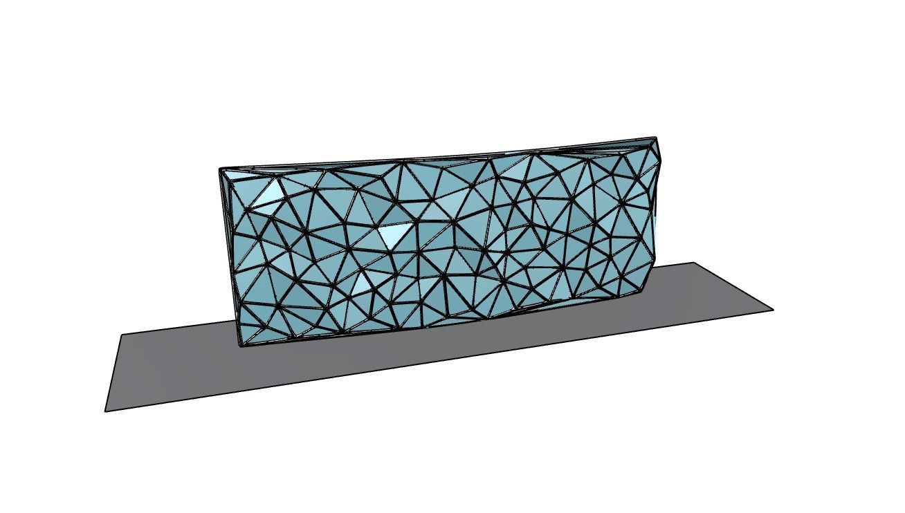 Triangulated Wall random points v5 3D model_21