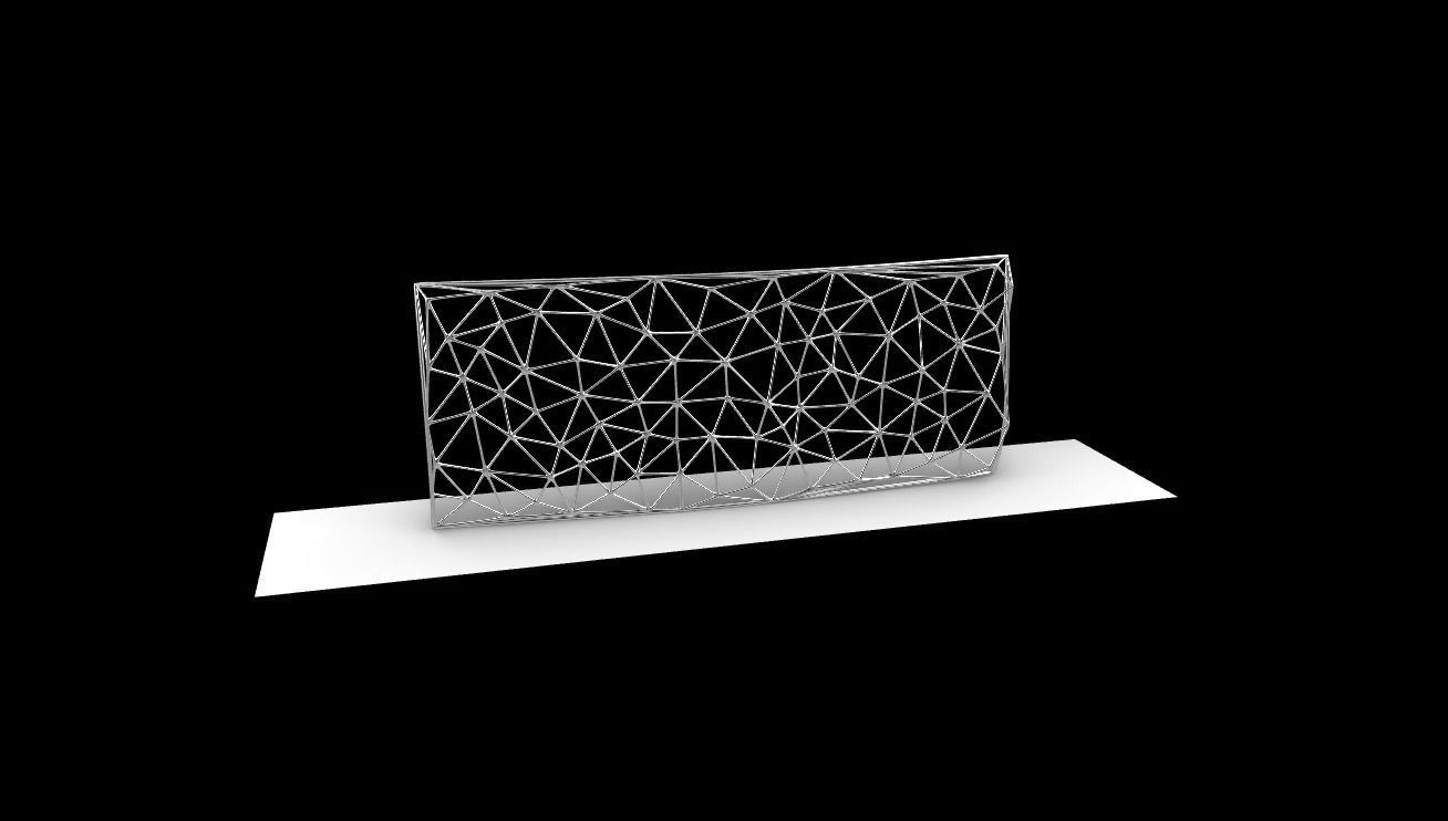 Triangulated Wall random points v5 3D model_11