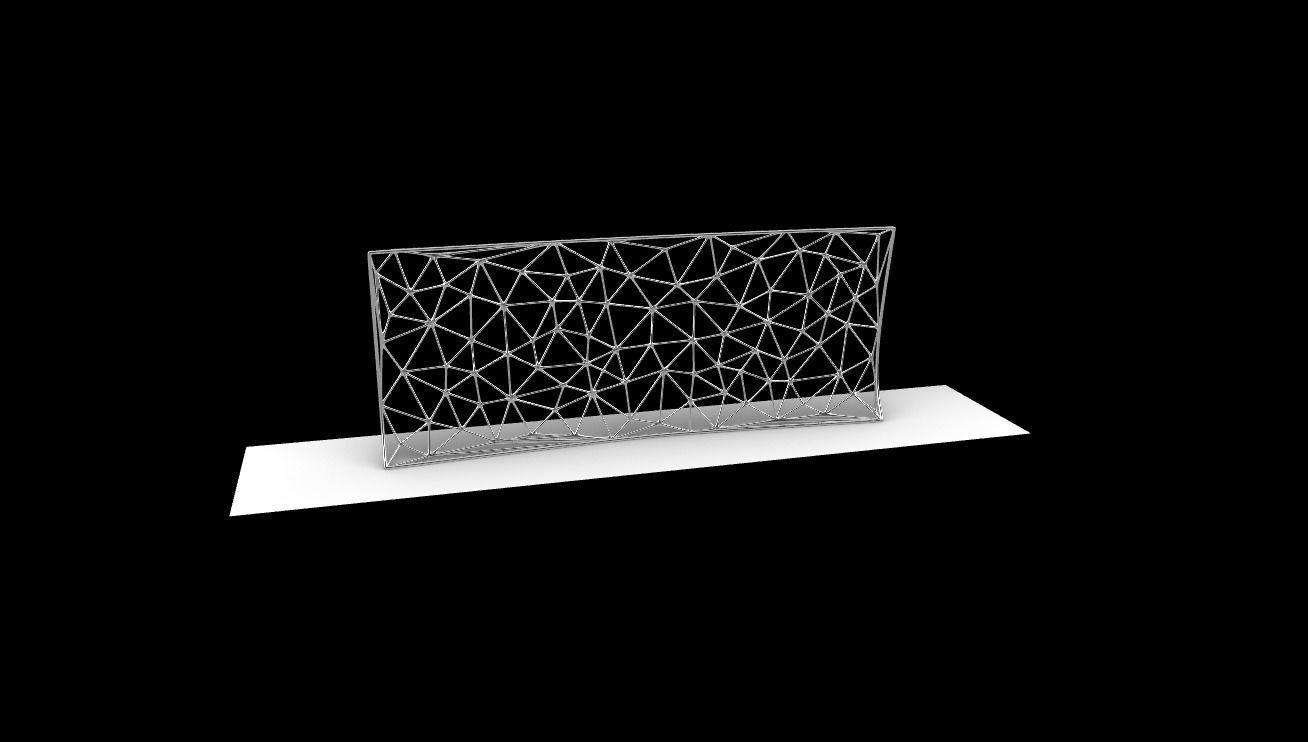 Triangulated Wall random points v5 3D model_20
