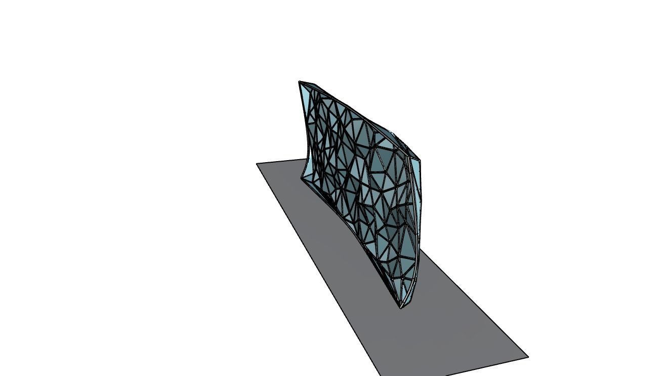 Triangulated Wall random points v5 3D model_36