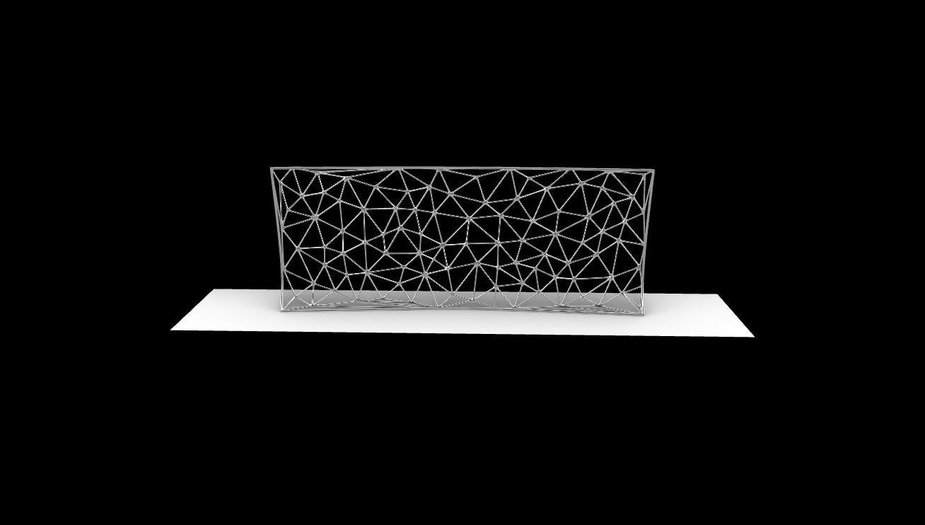 Triangulated Wall random points v5 3D model_2