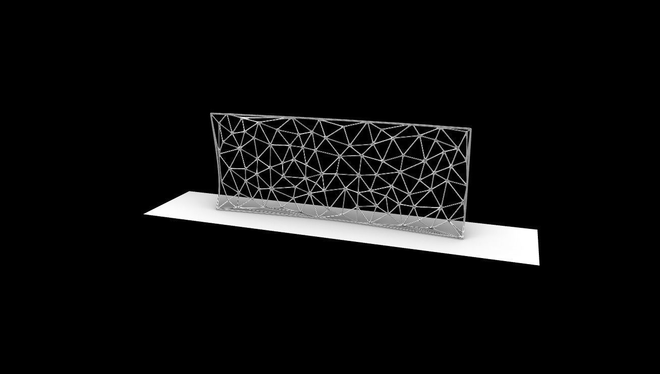 Triangulated Wall random points v5 3D model_3