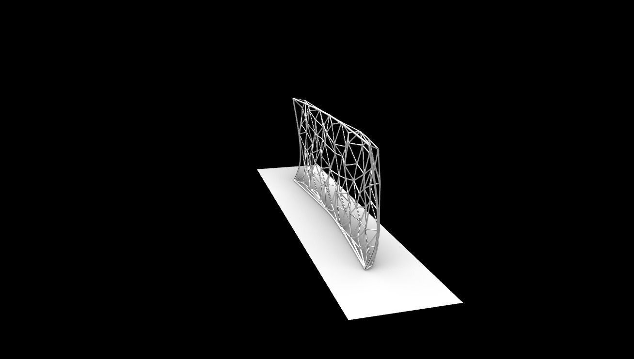 Triangulated Wall random points v5 3D model_6