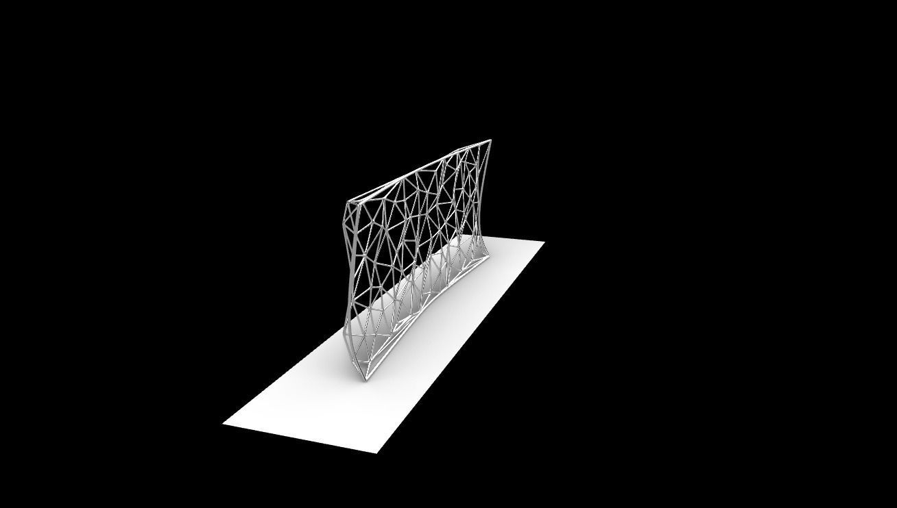 Triangulated Wall random points v5 3D model_17