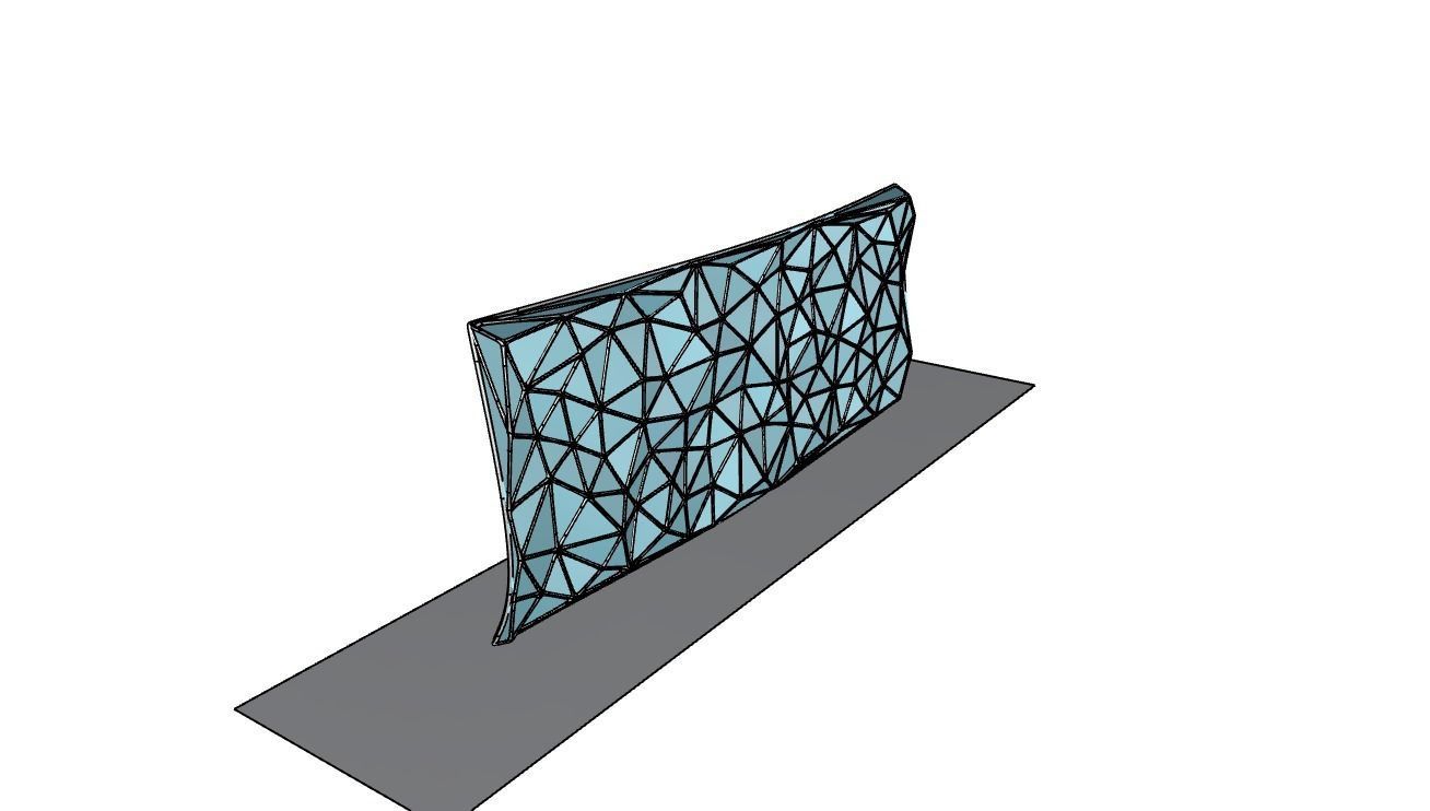 Triangulated Wall random points v5 3D model_39