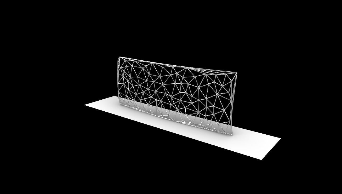 Triangulated Wall random points v5 3D model_12