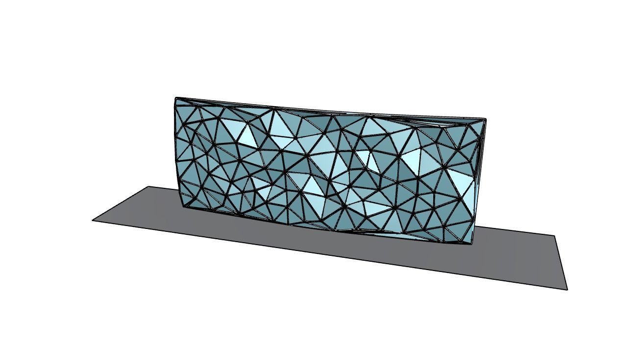 Triangulated Wall random points v5 3D model_23