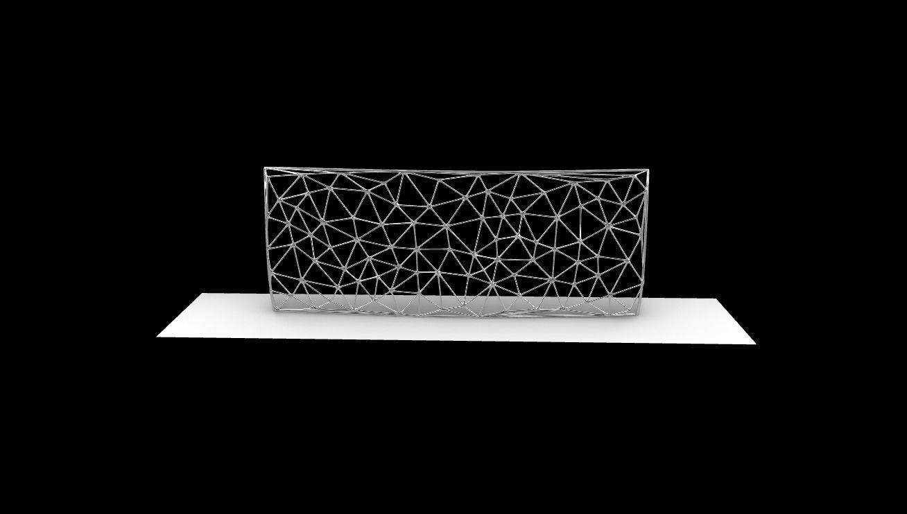 Triangulated Wall random points v5 3D model_13