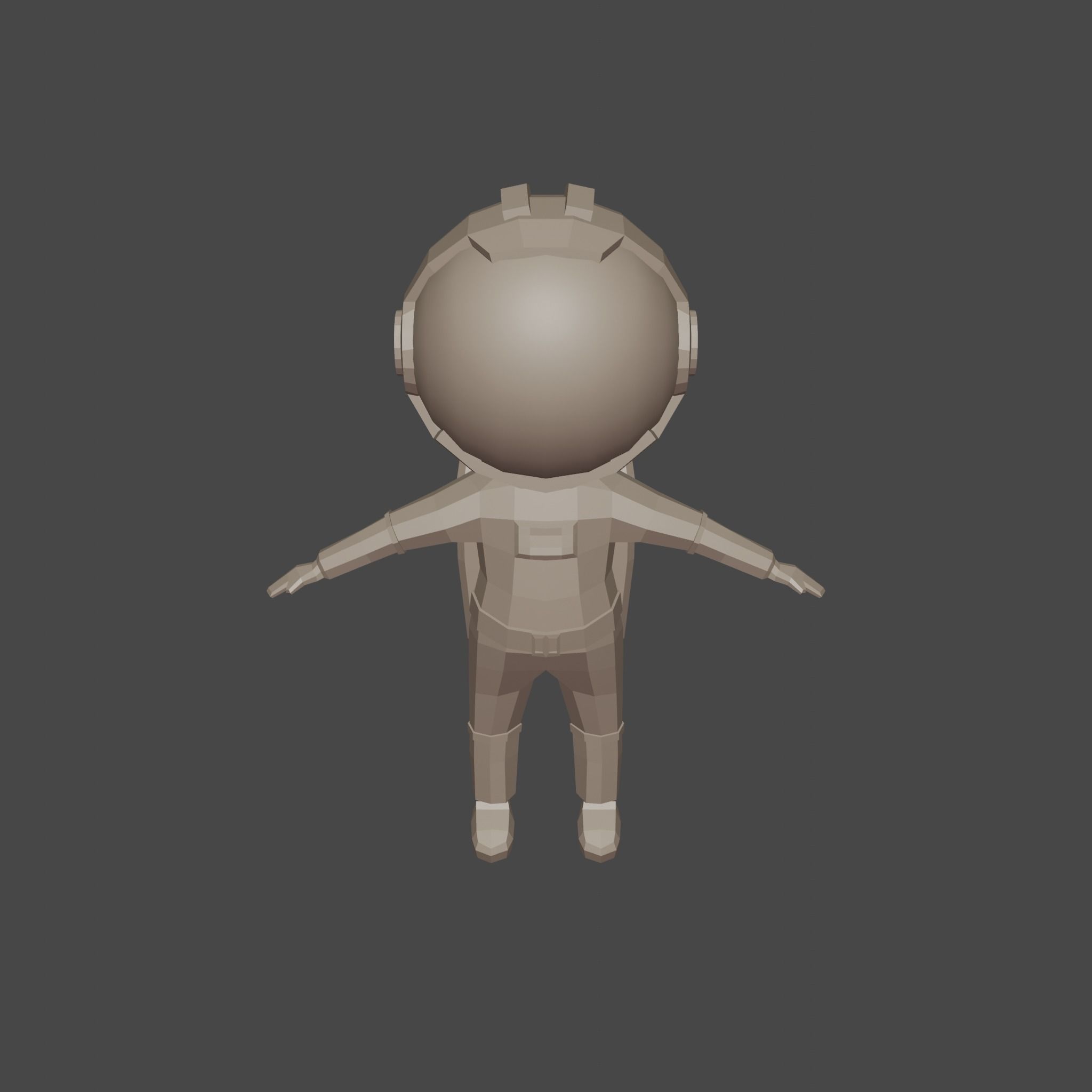 Low poly astronaut Free low-poly 3D model_4