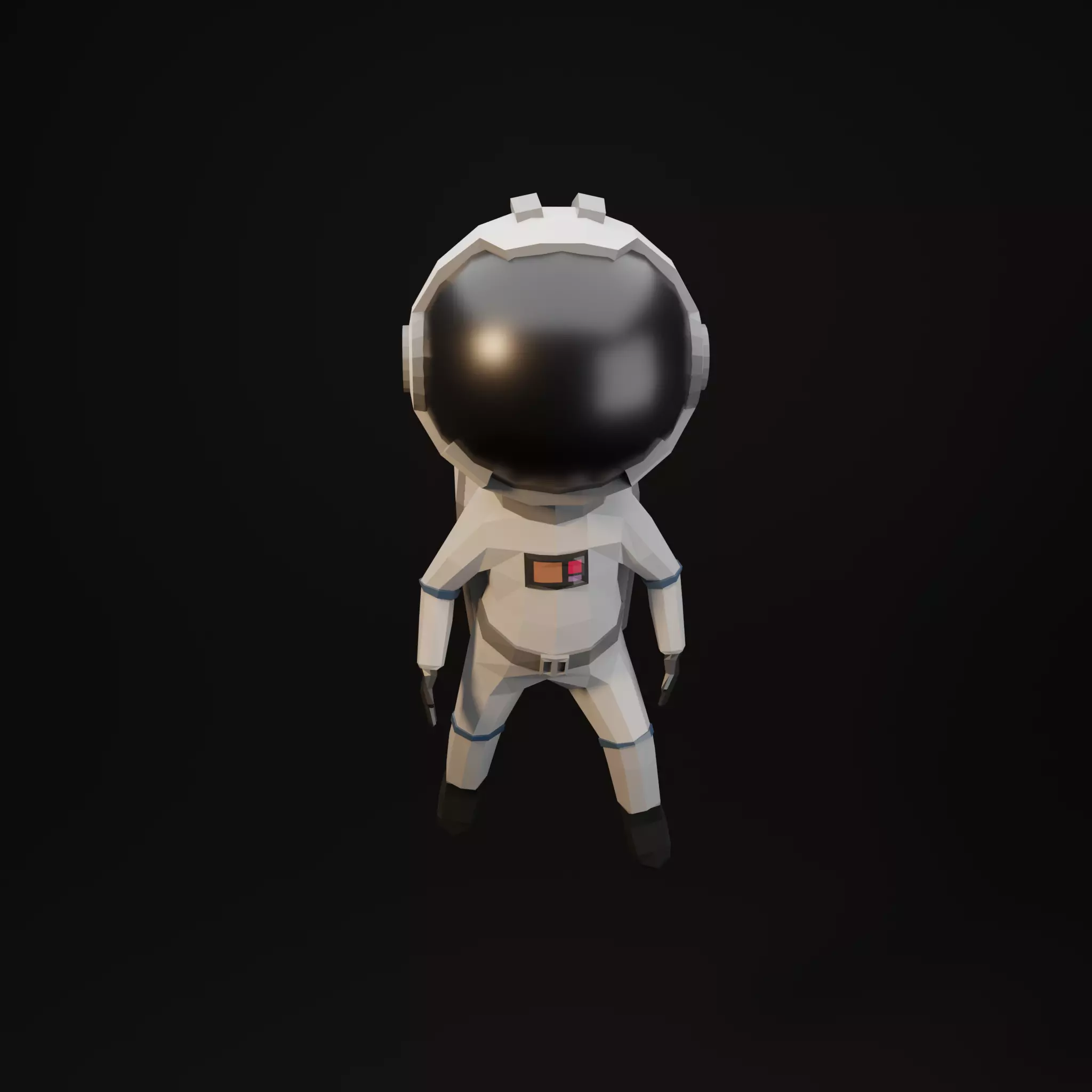 Low poly astronaut Free low-poly 3D model_0