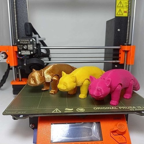 ARTICULATED PRINT-IN-PLACE CUTE RED PANDA 3D model 3D printable | CGTrader