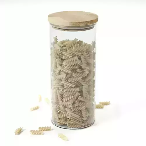 polypasta - Pasta Fusili 01 in glass with lid 3D model