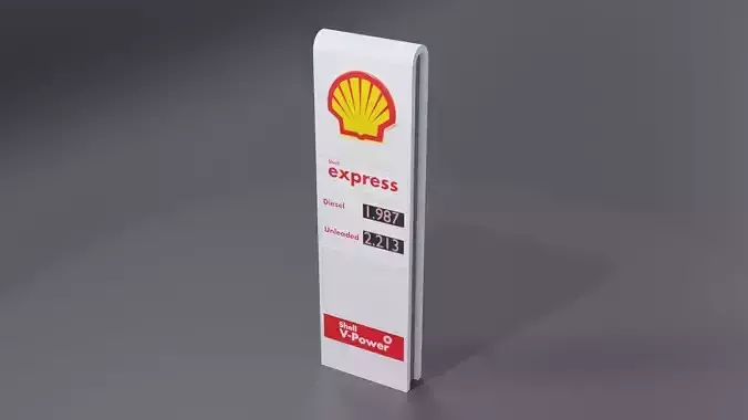 Shell Sign Fuel Service Station
