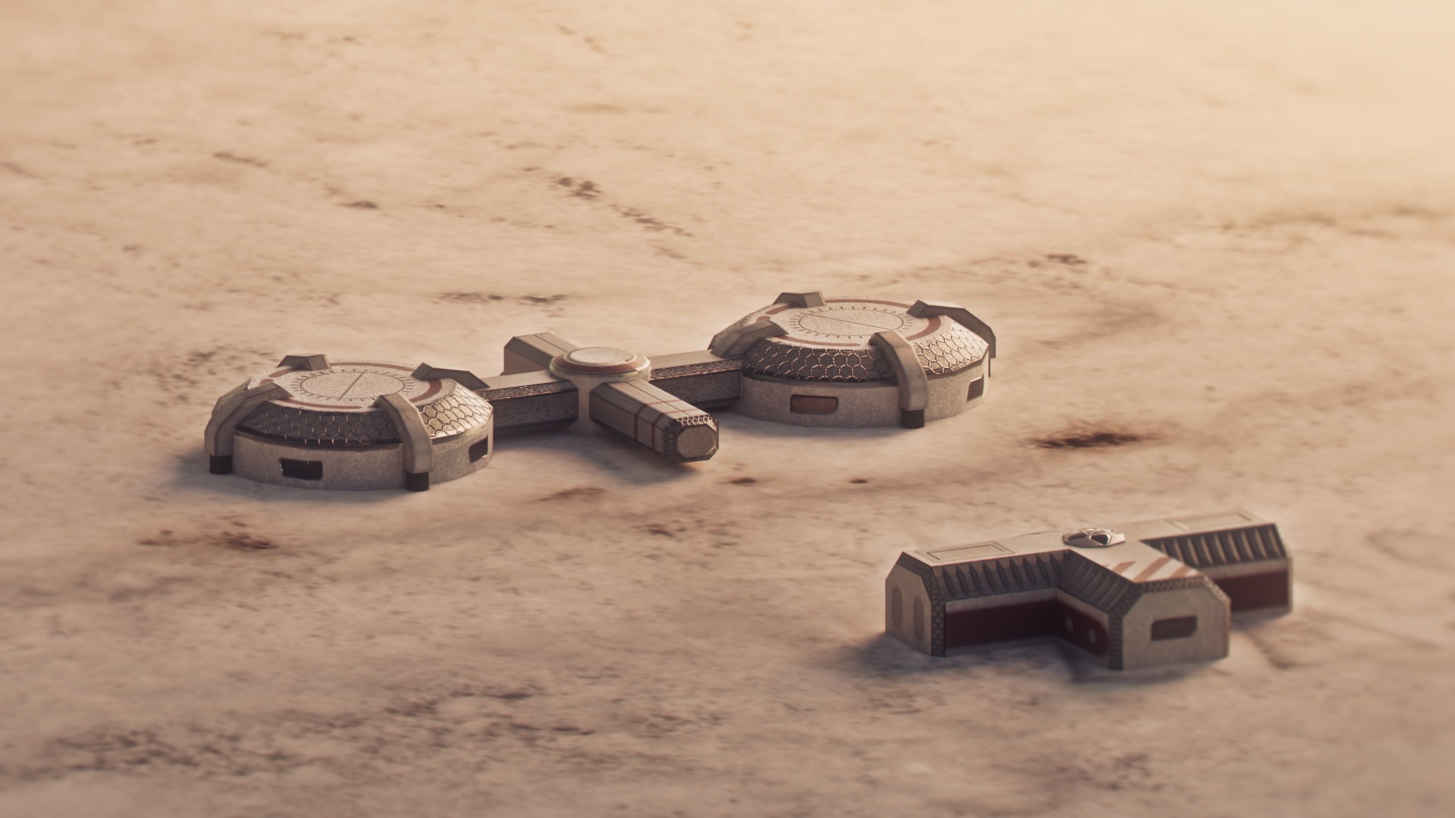 Space base buildings 3D Model Collection_28