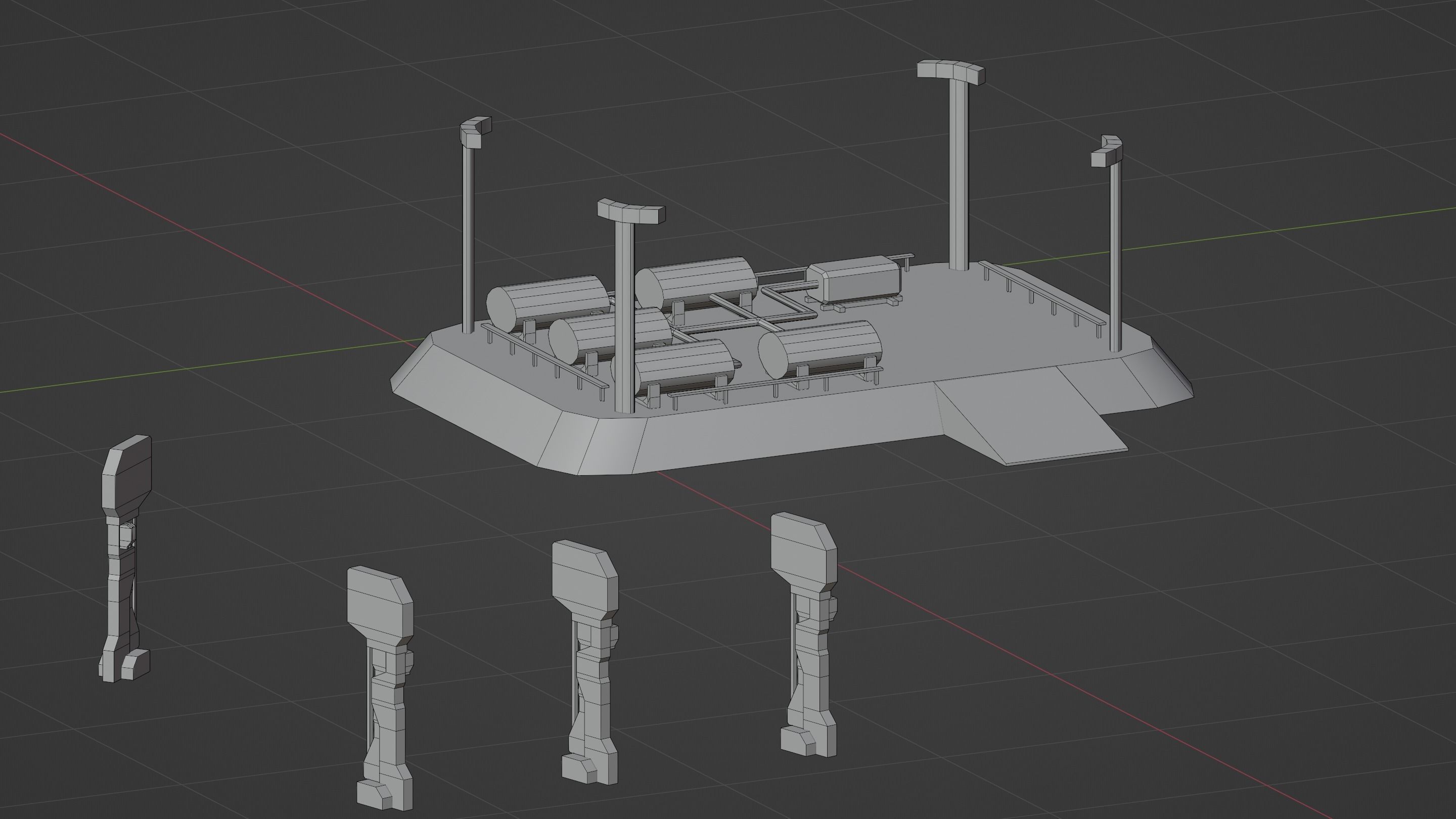 Space base buildings 3D Model Collection_33