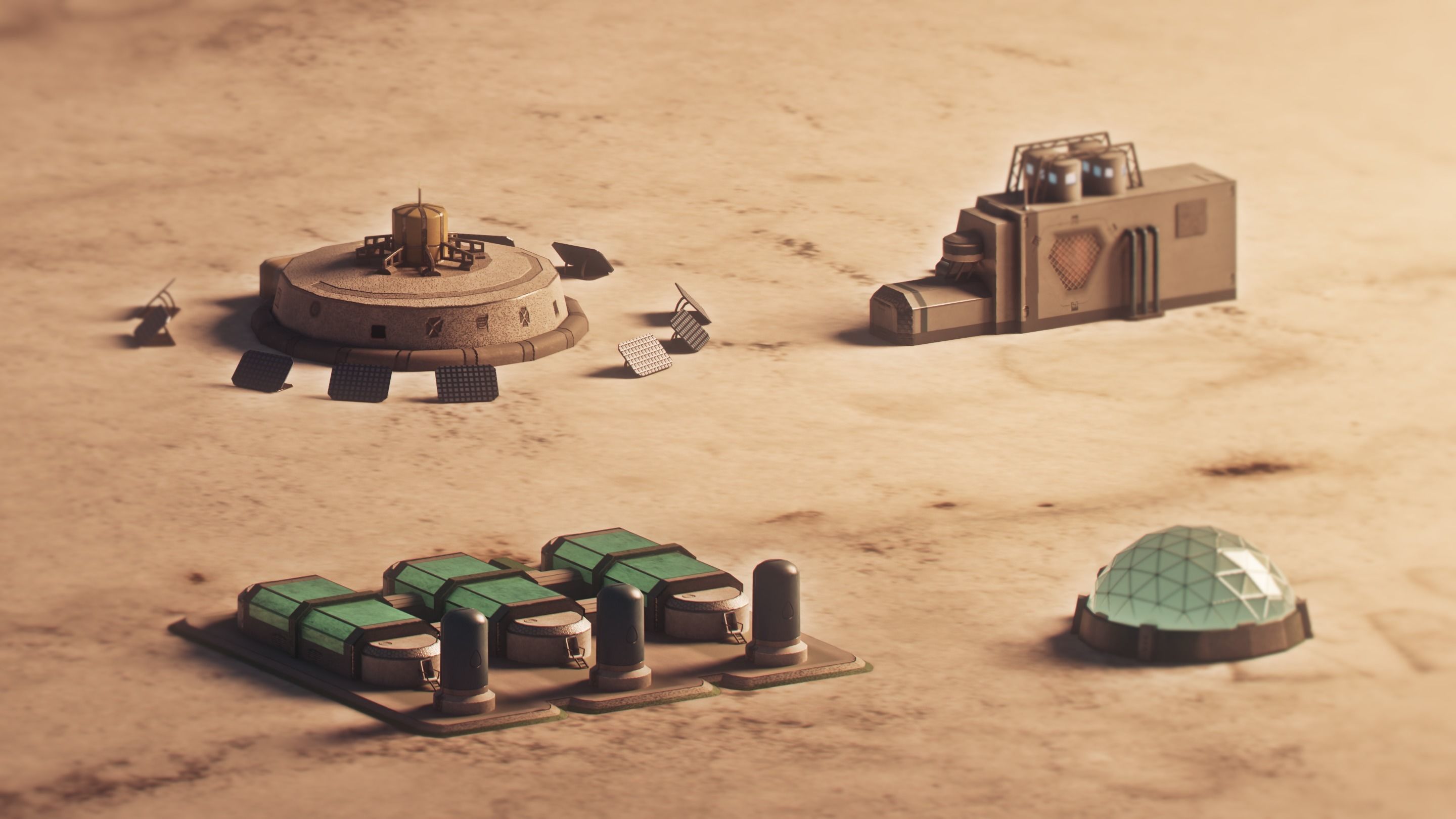 Space base buildings 3D Model Collection_7