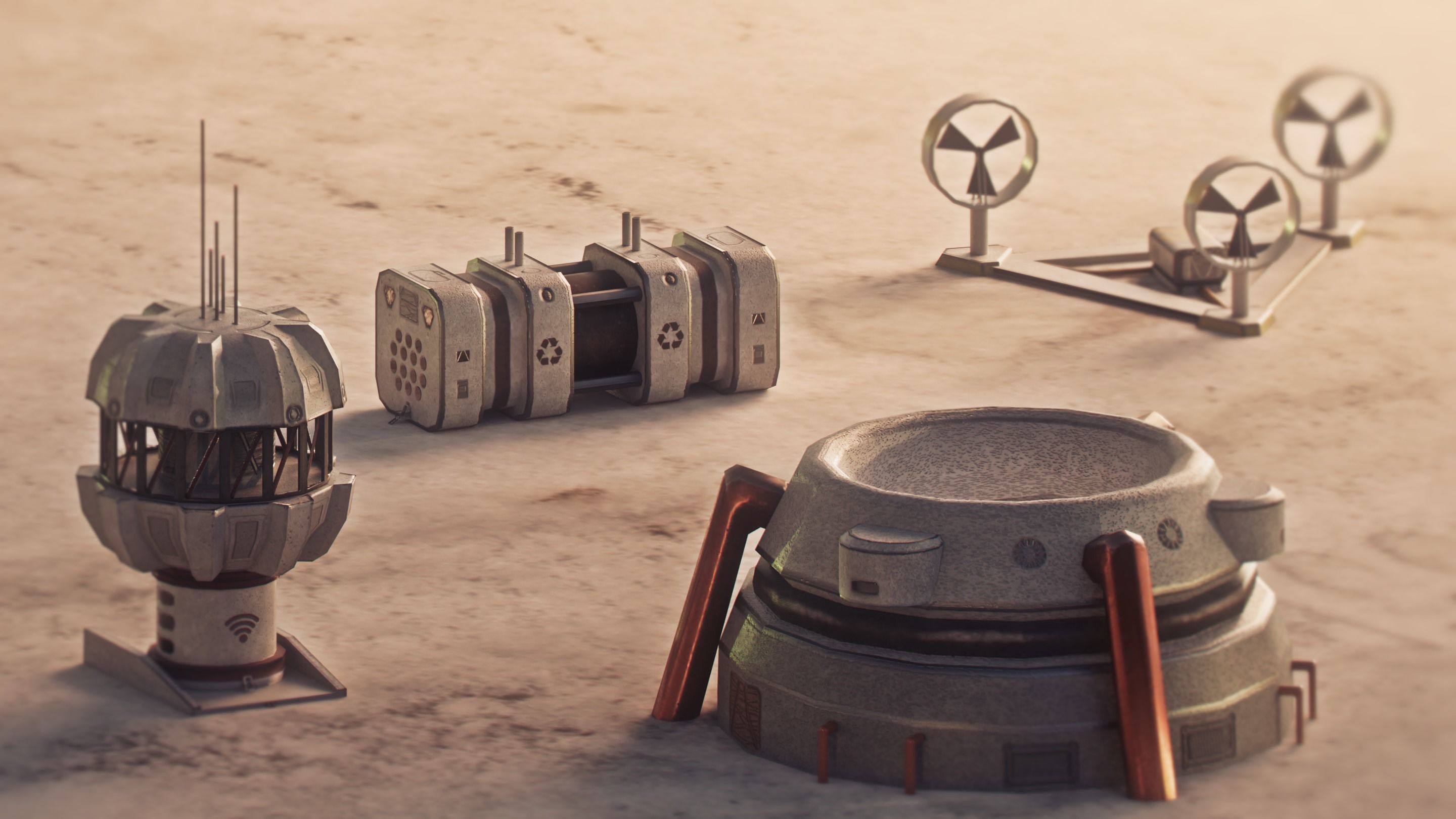 Space base buildings 3D Model Collection_21