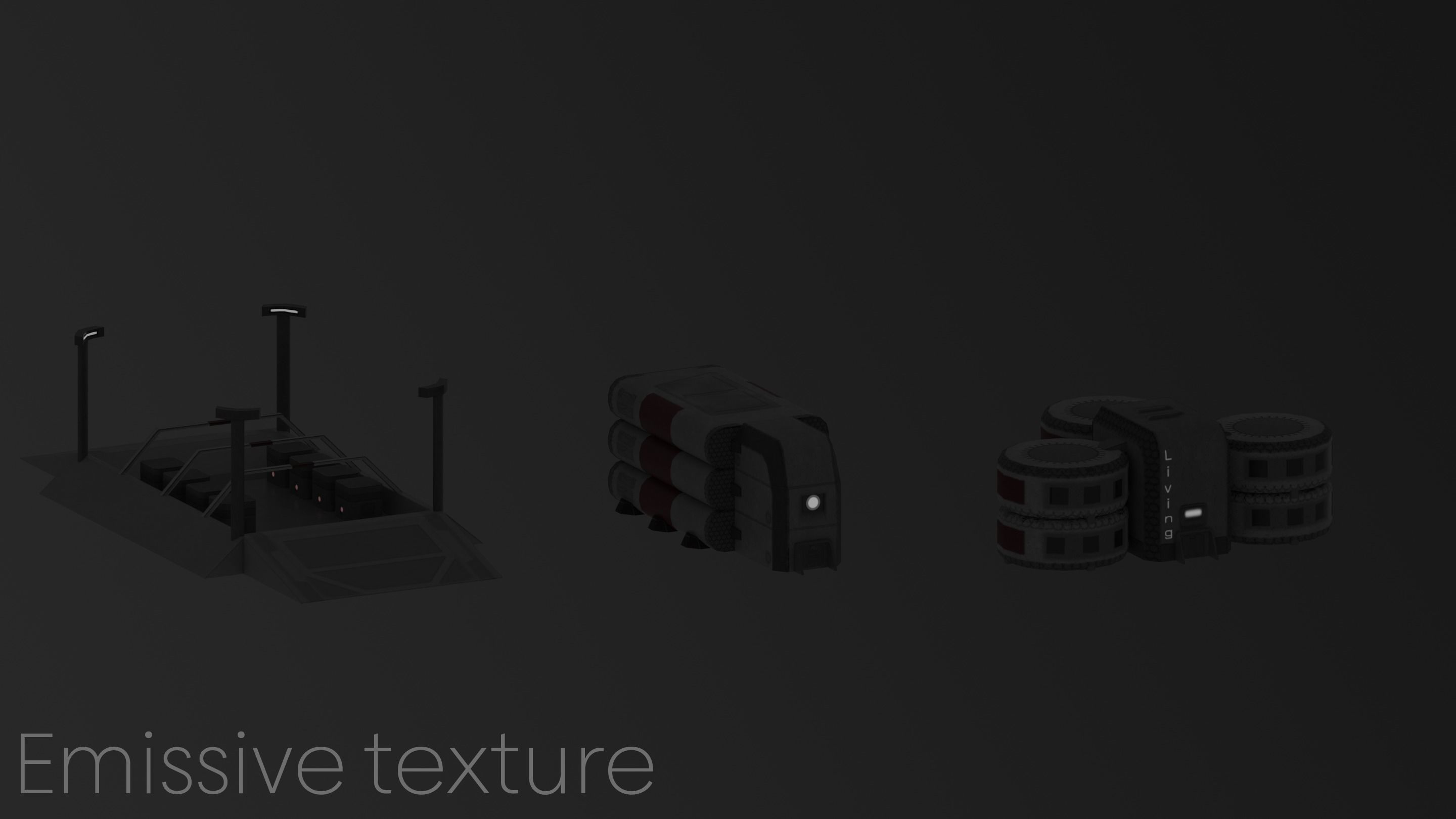 Space base buildings 3D Model Collection_4