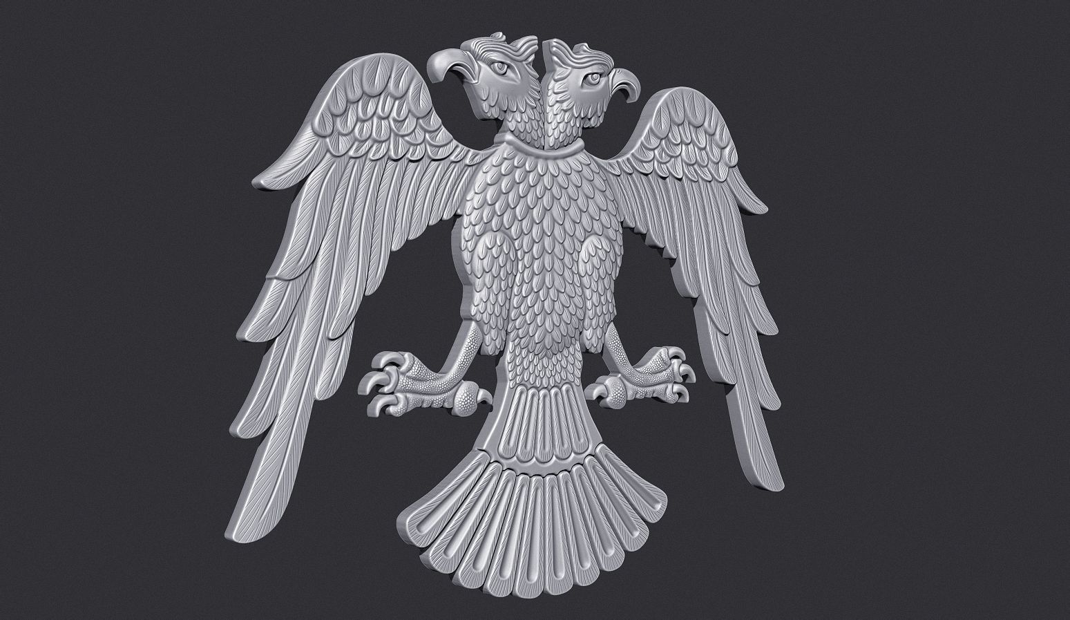 Two Headed Eagle 3D print model_2