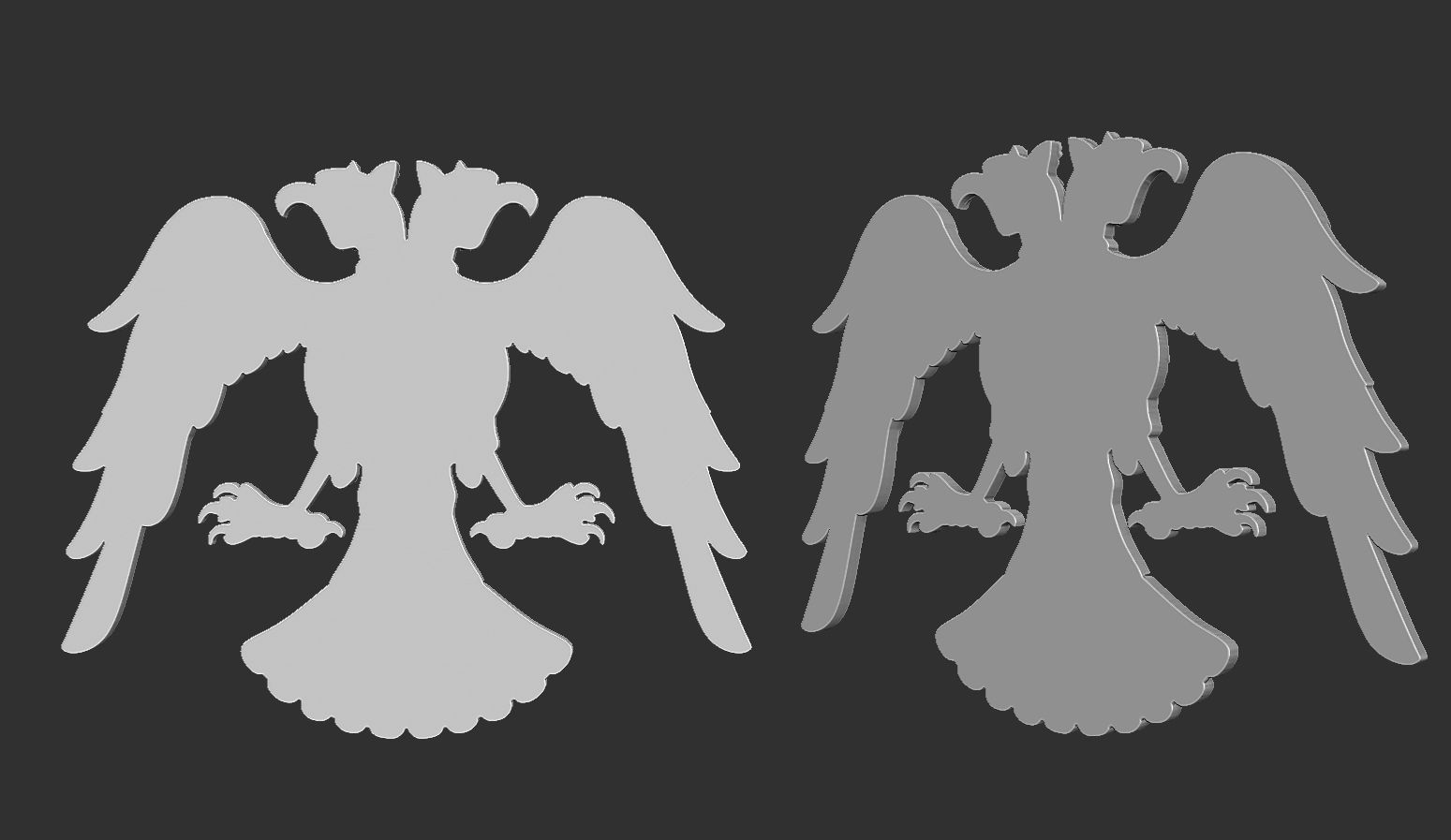 Two Headed Eagle 3D print model_9