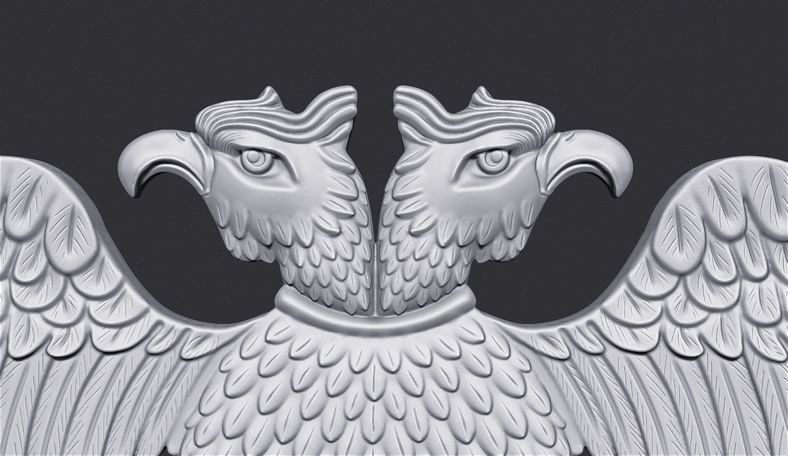 Two Headed Eagle 3D print model_11