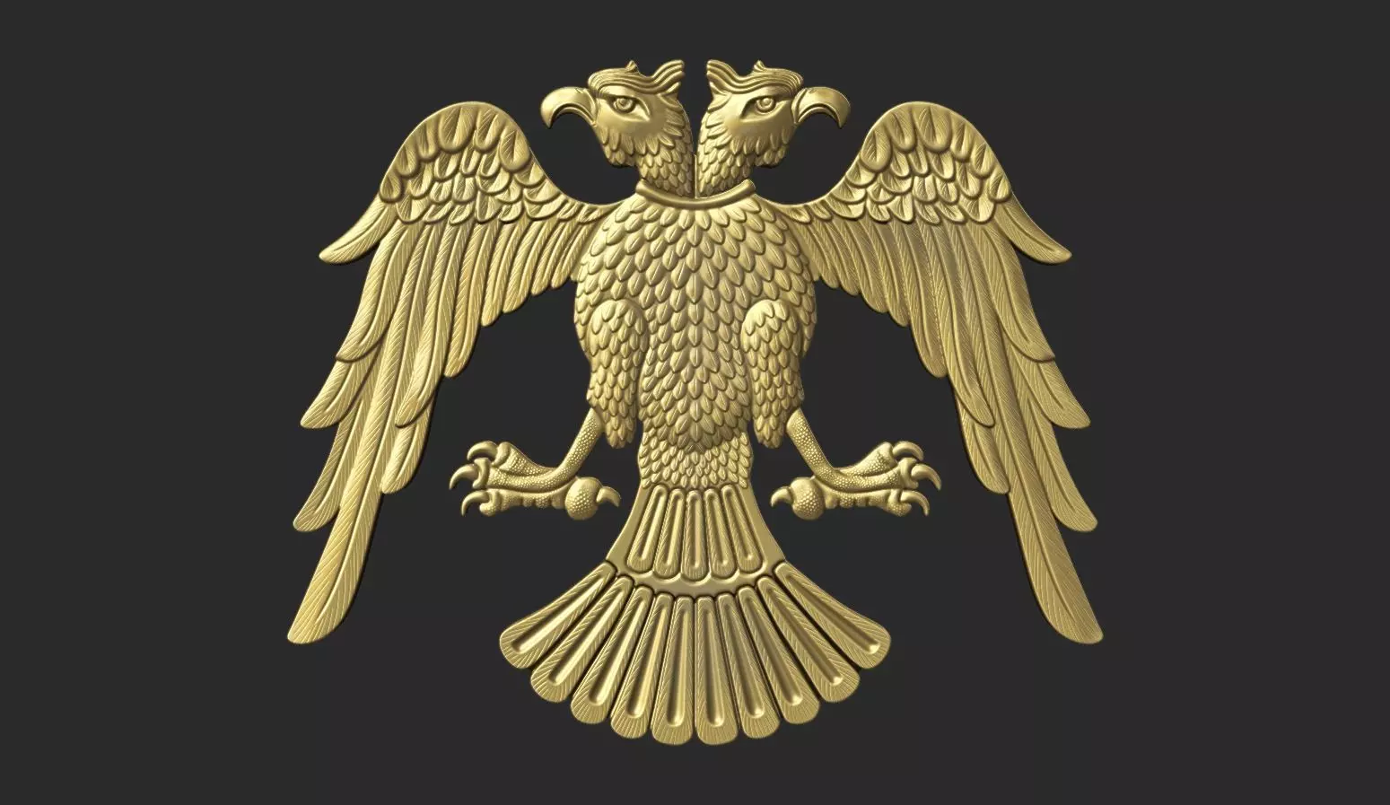 Two Headed Eagle 3D print model_0
