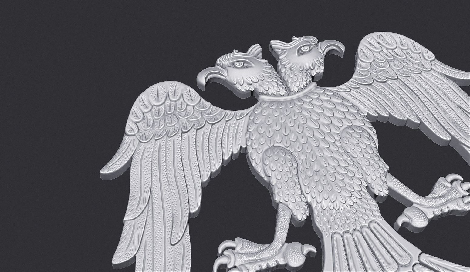 Two Headed Eagle 3D print model_5