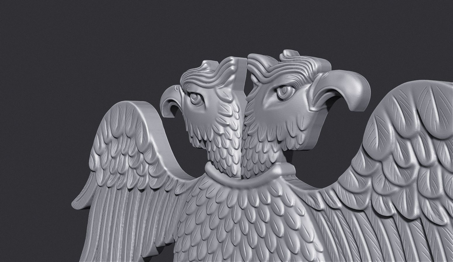 Two Headed Eagle 3D print model_10