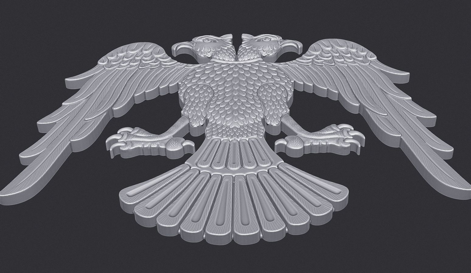 Two Headed Eagle 3D print model_4