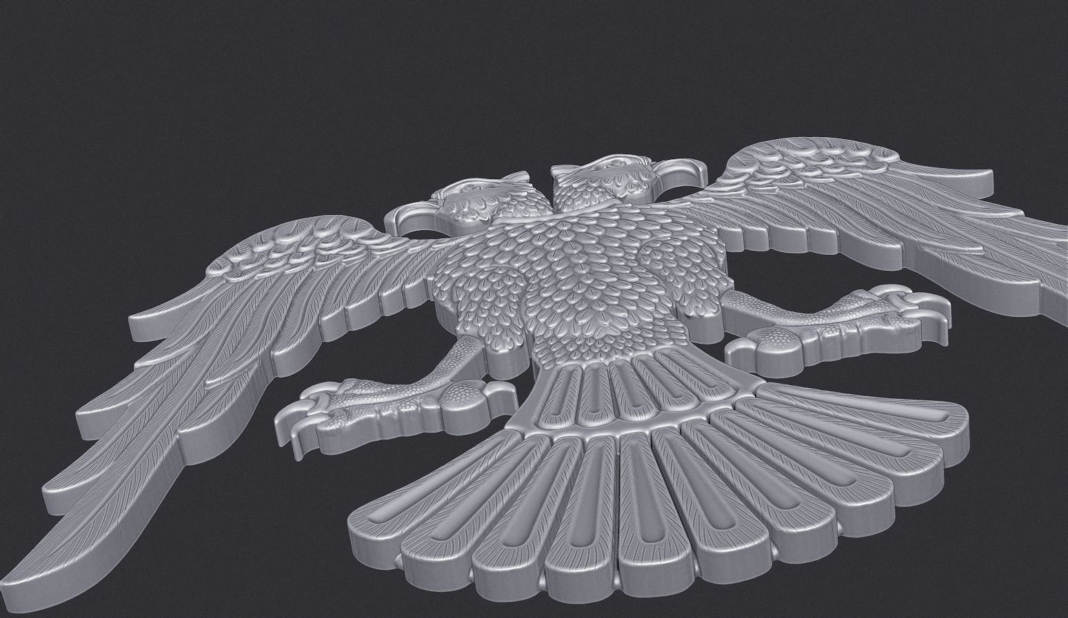 Two Headed Eagle 3D print model_6
