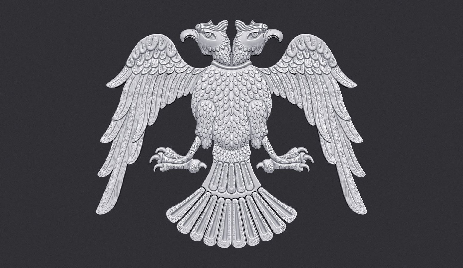Two Headed Eagle 3D print model_1